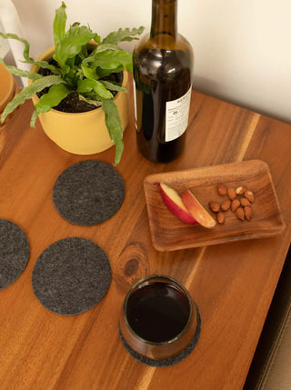 Bierfilzl Merino Wool Round Coasters - Set of 4
