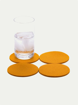 Bierfilzl Merino Wool Round Coasters - Set of 4